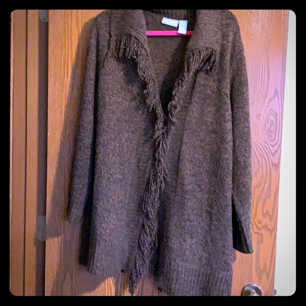 Brown size 3X cover up sweater/truck